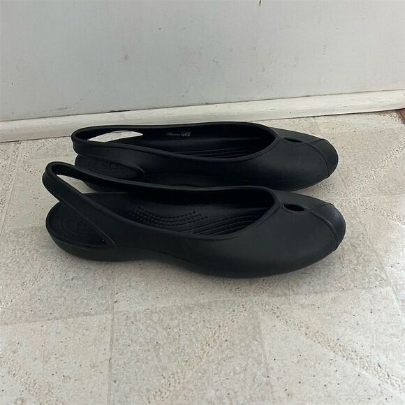 Crocs Olivia II Women's Black Slingback Ballet Flats Size 9 - Picture 2 of 9